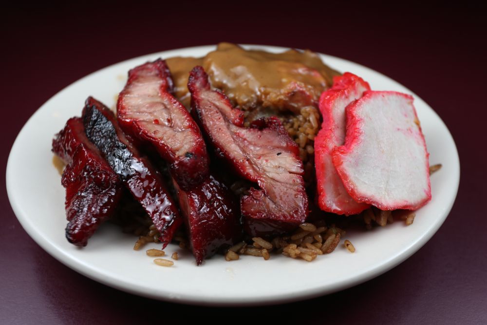 a5. pork strips, boneless spareribs, egg foo yong, pork fried rice